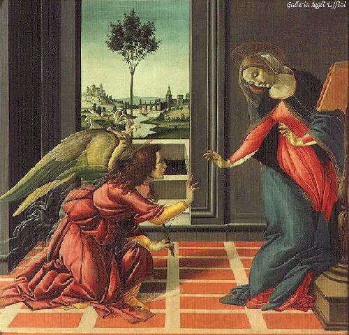 BOTTICELLI, Sandro The Annunciation gfhfghgf France oil painting art